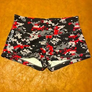 Red and Grey Optic Camo Redline Gear CrossFit Shorts